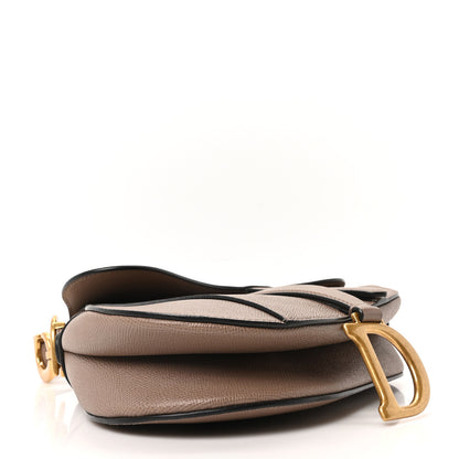 Christian Dior Grained Calfskin Saddle Bag Warm Taupe 4 of 10
