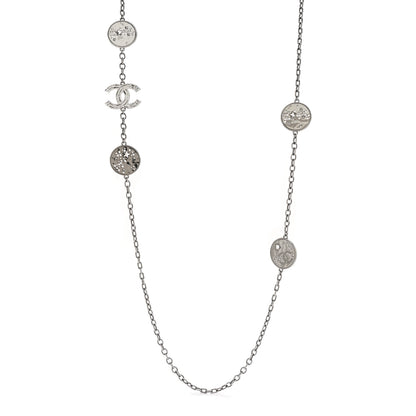 Chanel Ruthenium Crystal Star CC Long Necklace 1 of 7