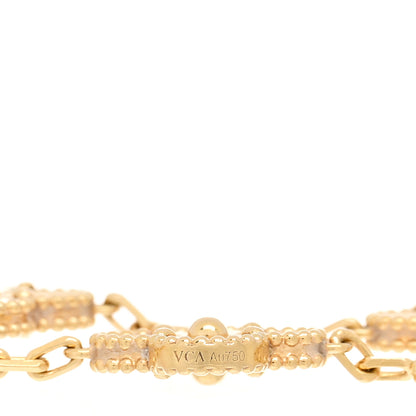 Van Cleef & Arpels 18K Yellow Gold 5 Motifs Guilloche Vintage Alhambra Bracelet 3 of 4