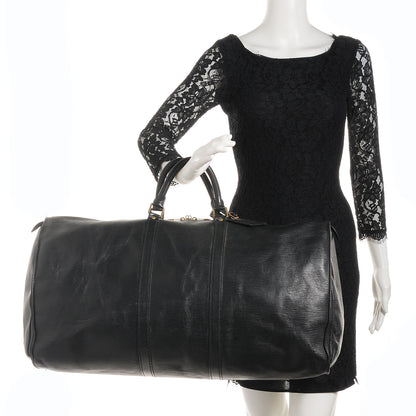 Louis Vuitton Epi Keepall 60 Black 2 of 7