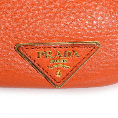 Prada Vitello Daino Double Pocket Hobo Papaya 8 of 10