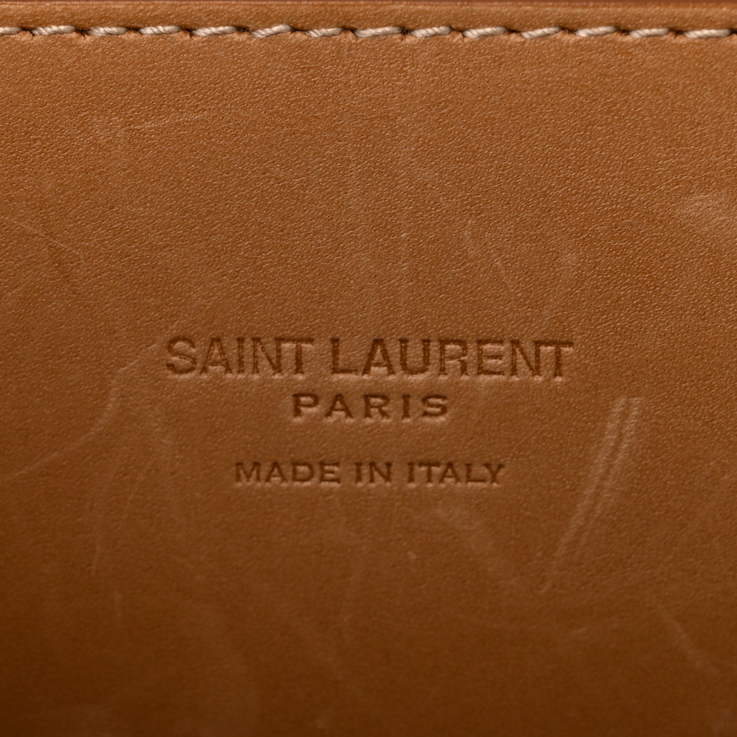 Saint Laurent Smooth Vintage Calfskin Monogram Medium Kaia Satchel Gold 6 of 13