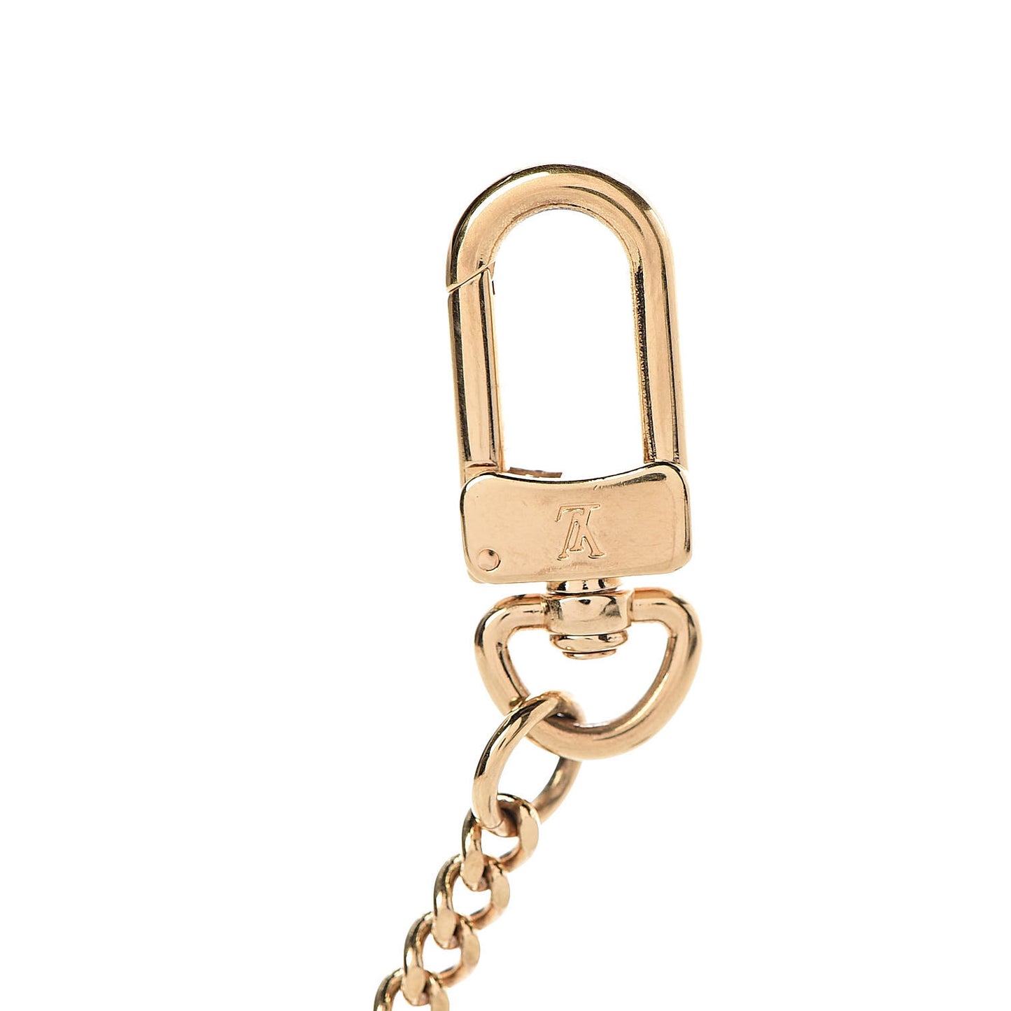 Metal Pochette Extender Key Ring Chain Gold