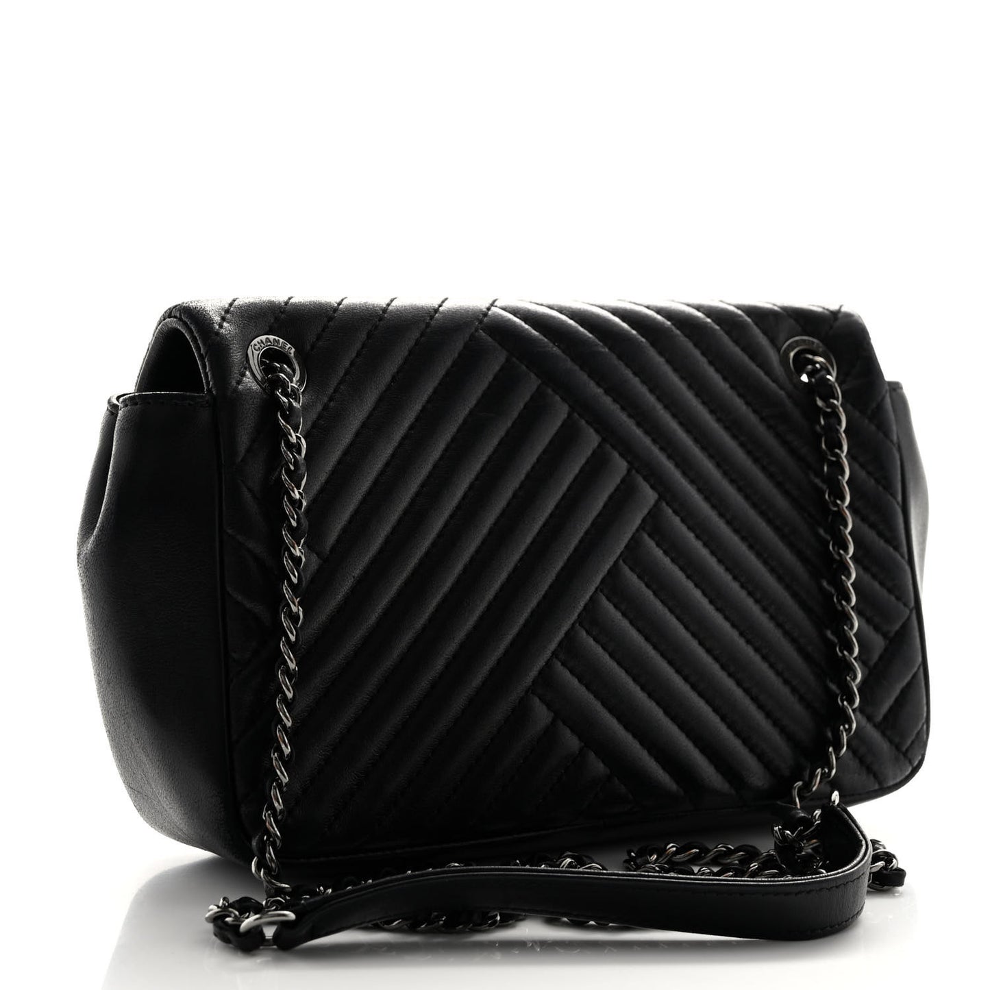 Lambskin Small CC Crossing Flap Black