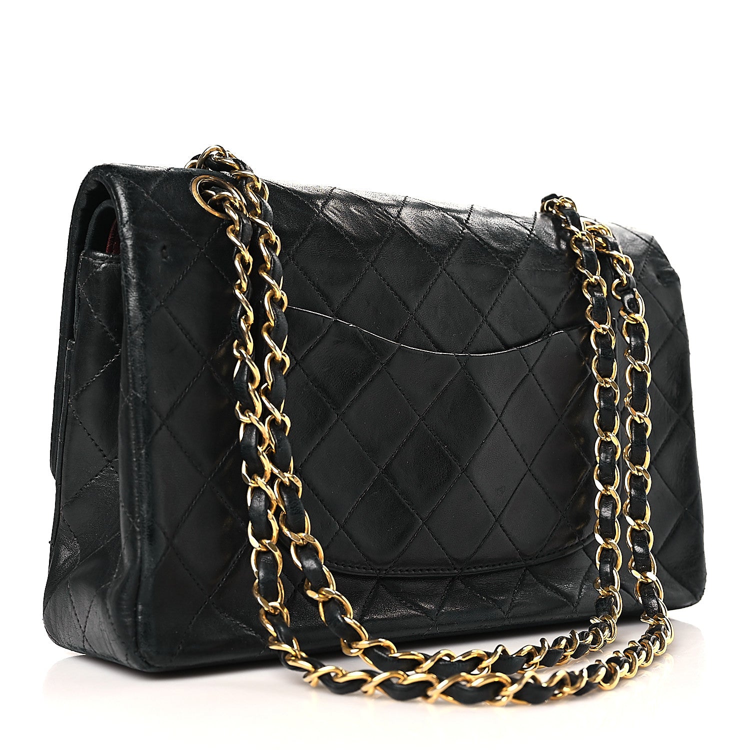 Chanel Lambskin Quilted Medium Double Flap Black 3 of 11