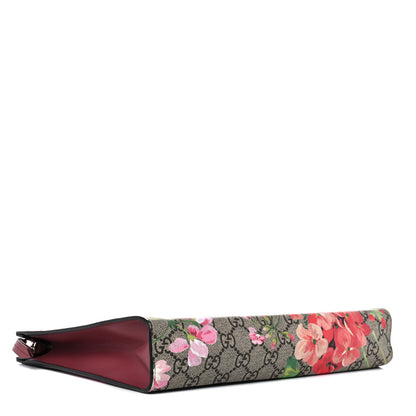 Gucci GG Supreme Monogram Blooms Large Cosmetic Case Beige Multicolor Dry Rose 4 of 11