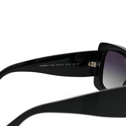 Chanel Acetate Rectangle Sunglasses 5435 Black 5 of 8