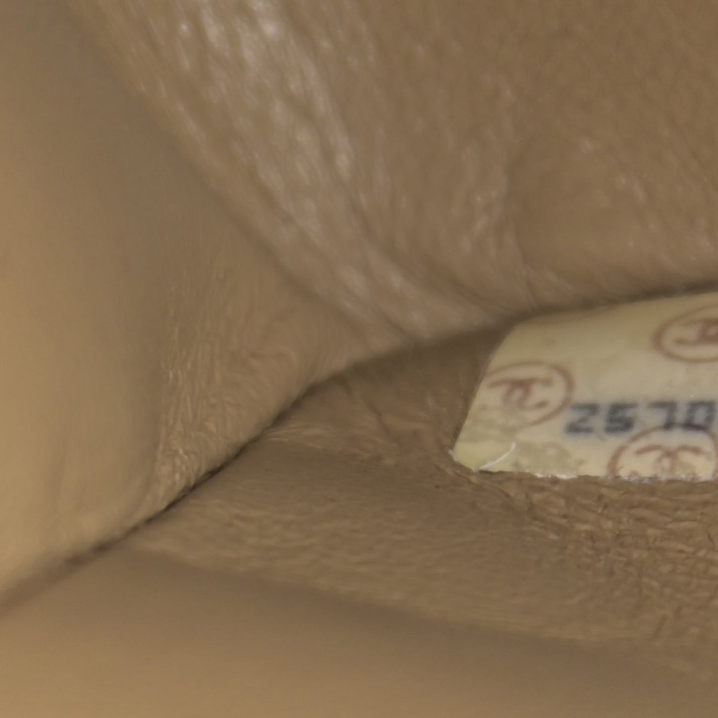 Lambskin Quilted Medium Double Flap Beige