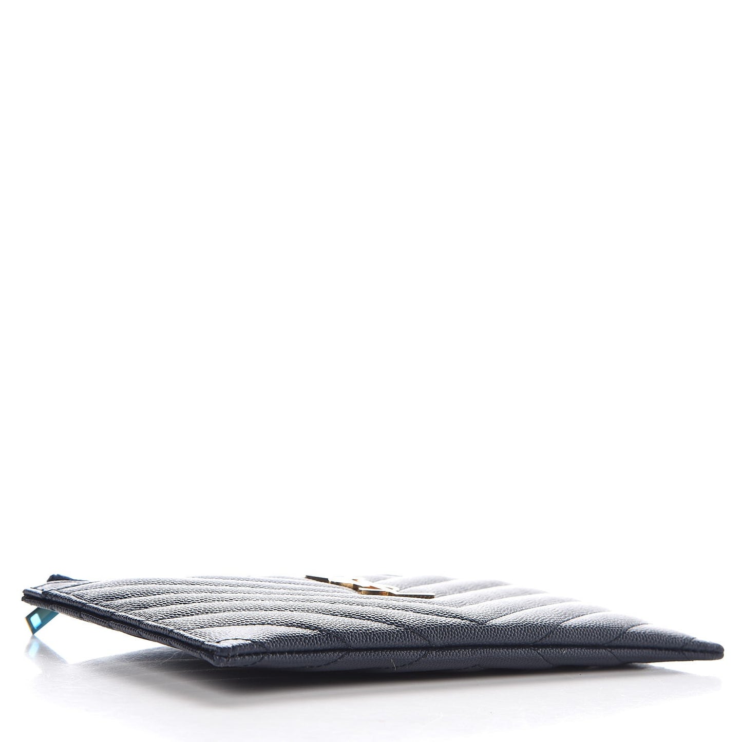 Grain De Poudre Chevron Monogram Bill Pouch Navy