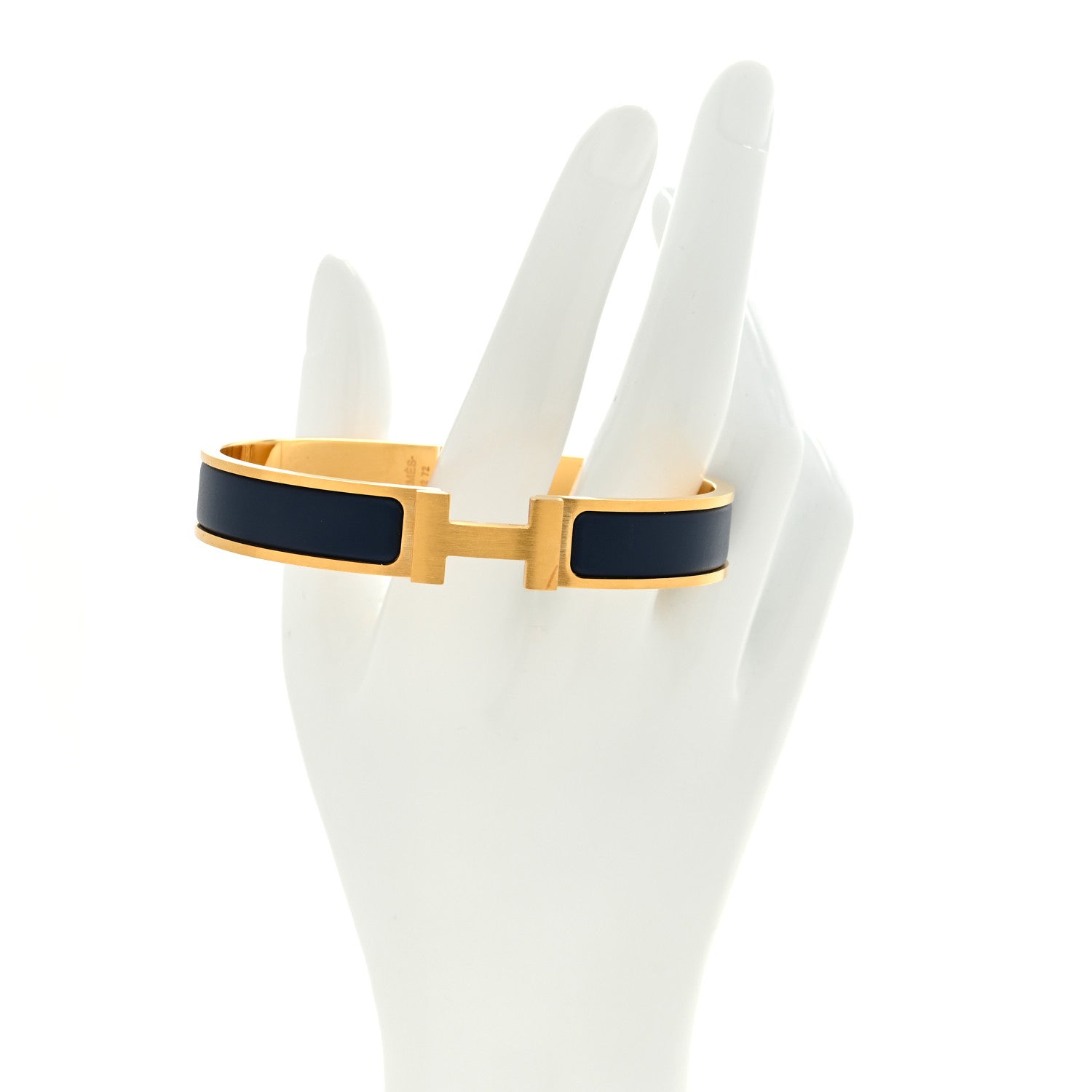 Hermes Enamel Narrow Clic Clac H Bracelet GM Bleu Biarritz 2 of 5