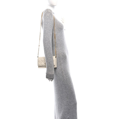 Christian Dior Supple Calfskin Caro Pouch with Chain Latte 2 of 11