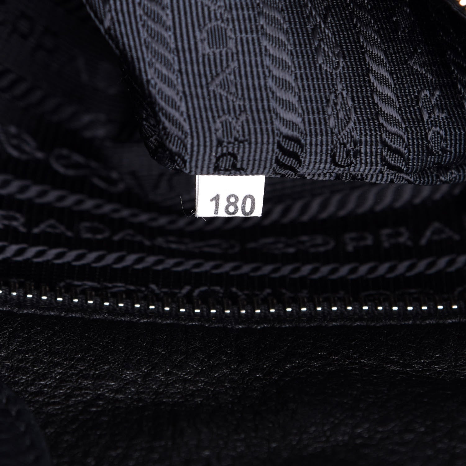 Prada Vitello Daino Shopping Tote Black 7 of 10