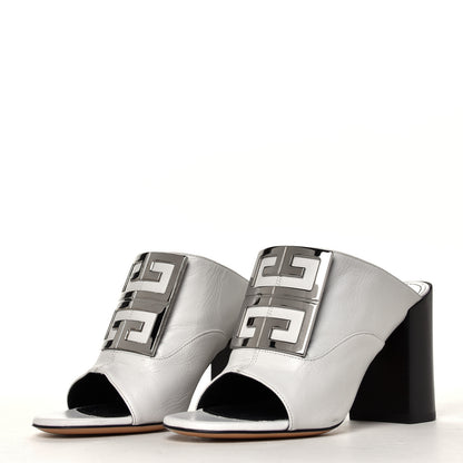 Givenchy Grained Goatskin 4G Logo Mules 36 White 2 of 6