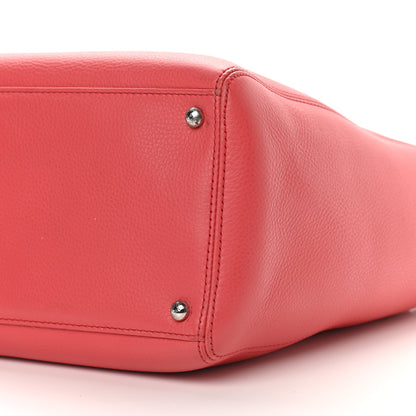 Chanel Calfskin Cerf Executive Shopper Tote Coral 9 of 11