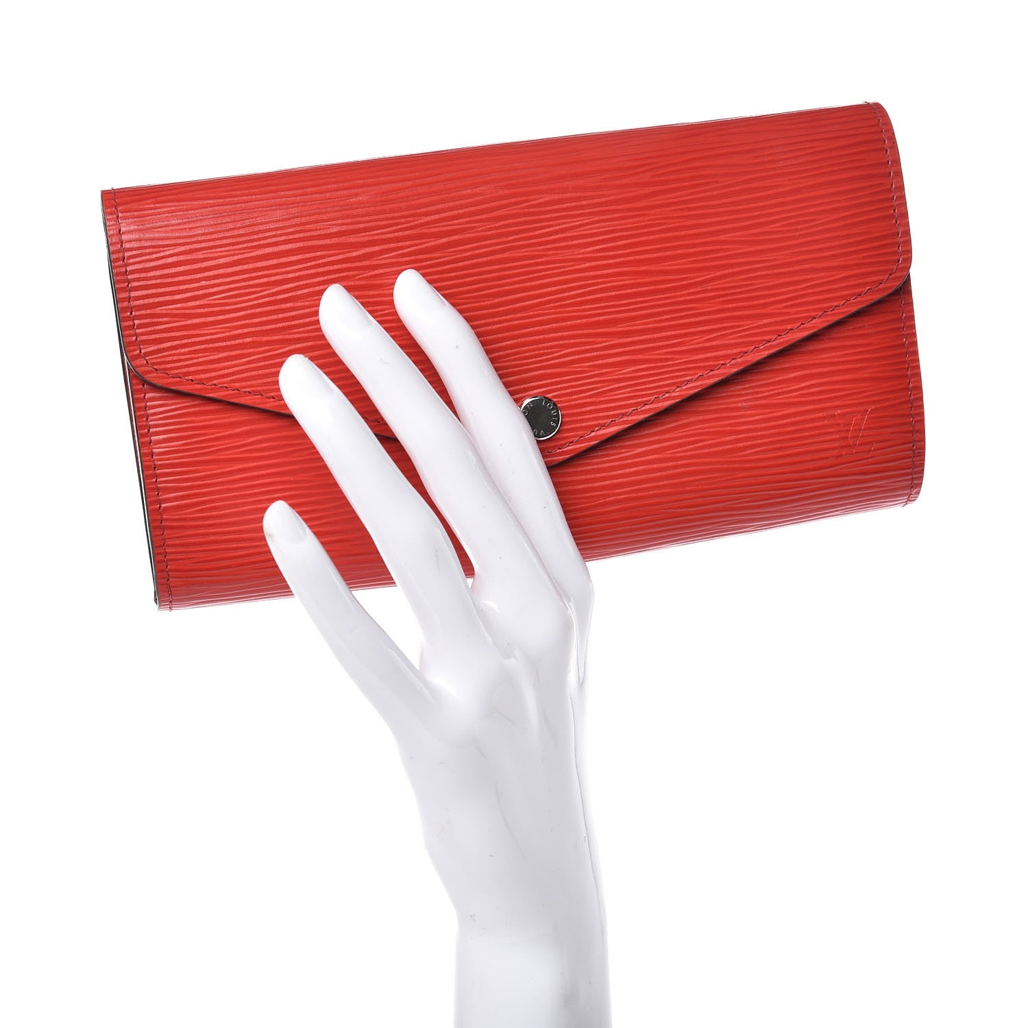 Louis Vuitton Epi Sarah Wallet NM Coquelicot 2 of 7