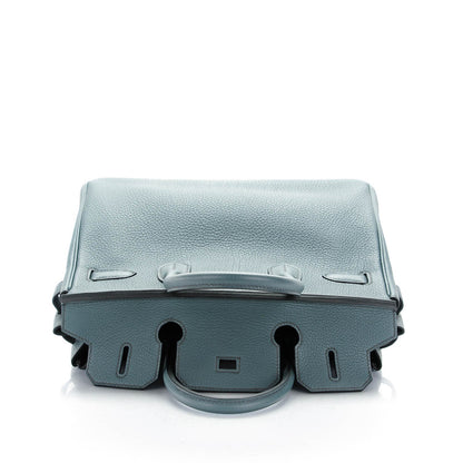 Hermes Taurillon Clemence Birkin 30 Bleu Orage 13 of 26