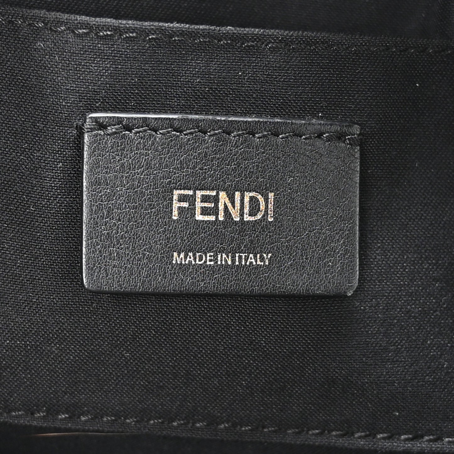 Vitello Century F is Fendi Bi-Color FF 1974 Embossed Camera Case Maya Black