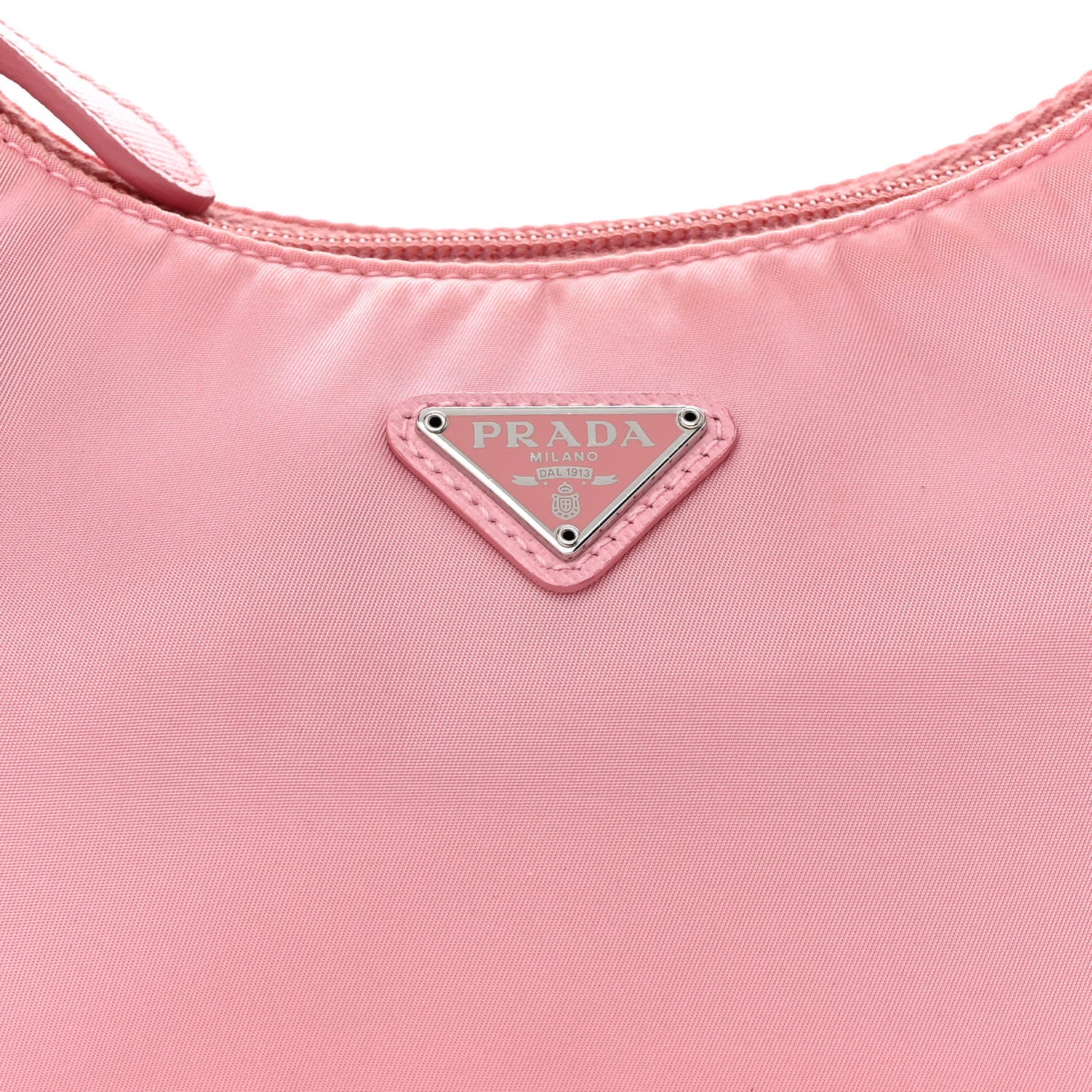 Prada Tessuto Nylon Saffiano Mini Re-Edition 2000 Bag Rosa 9 of 12