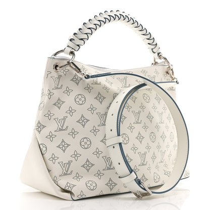 Louis Vuitton Mahina Beaubourg Hobo MM Snow Orage Blue 3 of 9