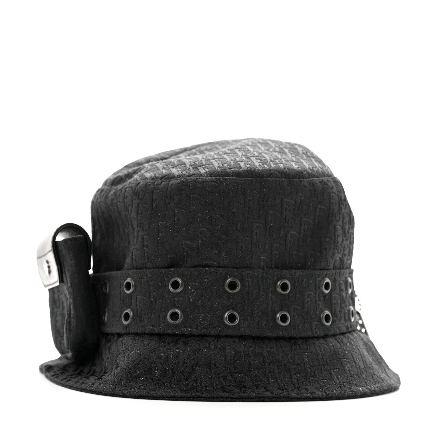 Christian Dior Polyester Cotton Monogram Trotter Bucket Hat 58 Black 6 of 10