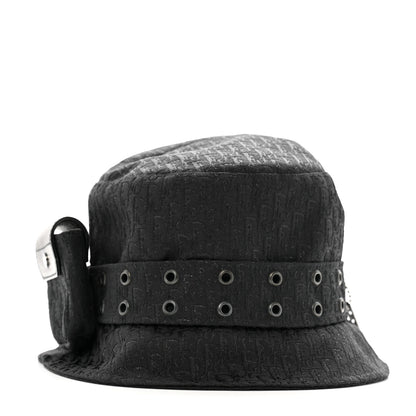 Christian Dior Polyester Cotton Monogram Trotter Bucket Hat 58 Black 6 of 10