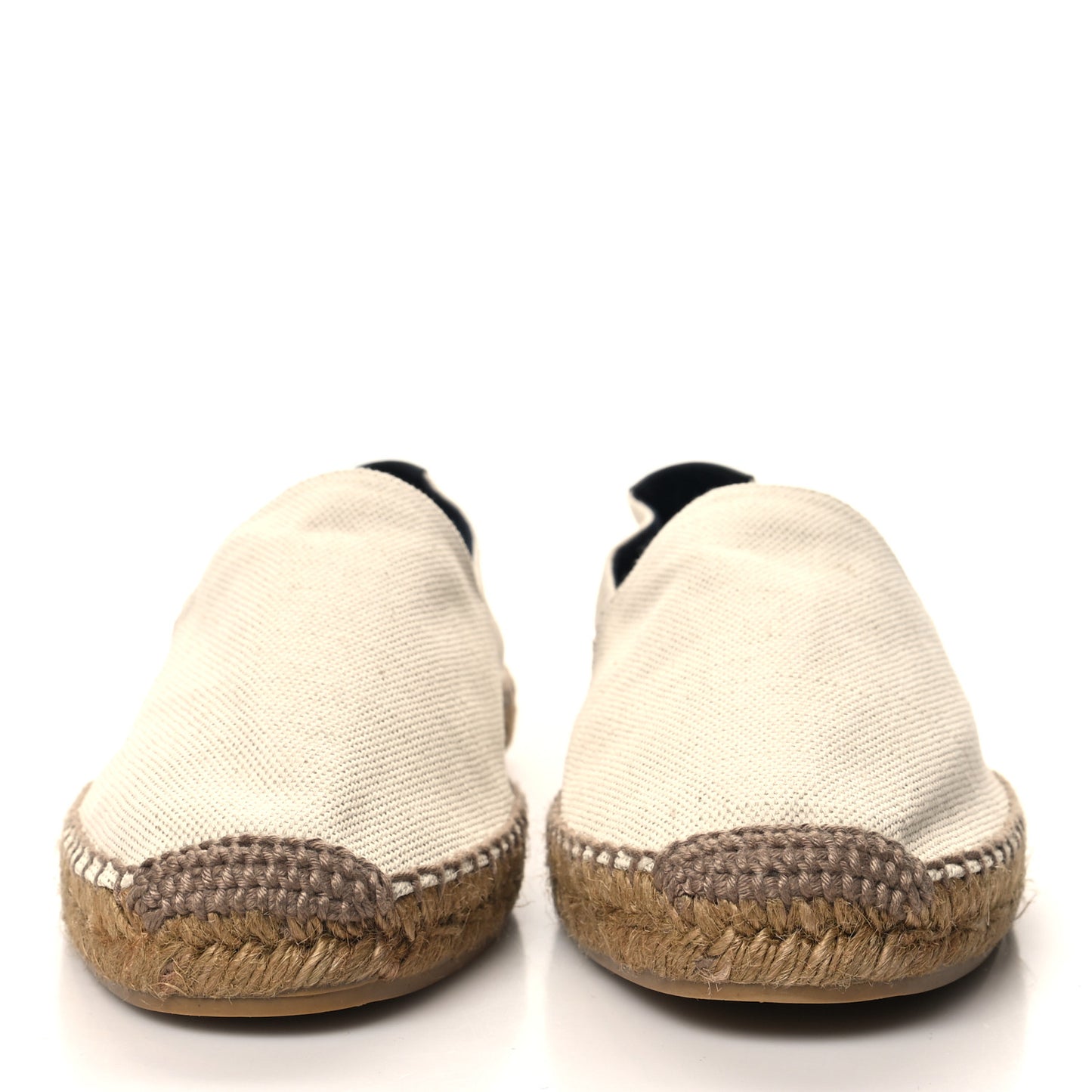 Canvas Nappa Elba Light Logo Embroidered Espadrilles 41 Ecru