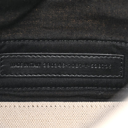 Balenciaga Cotton Canvas Calfskin Navy Cabas XS Natural Black 9 of 13