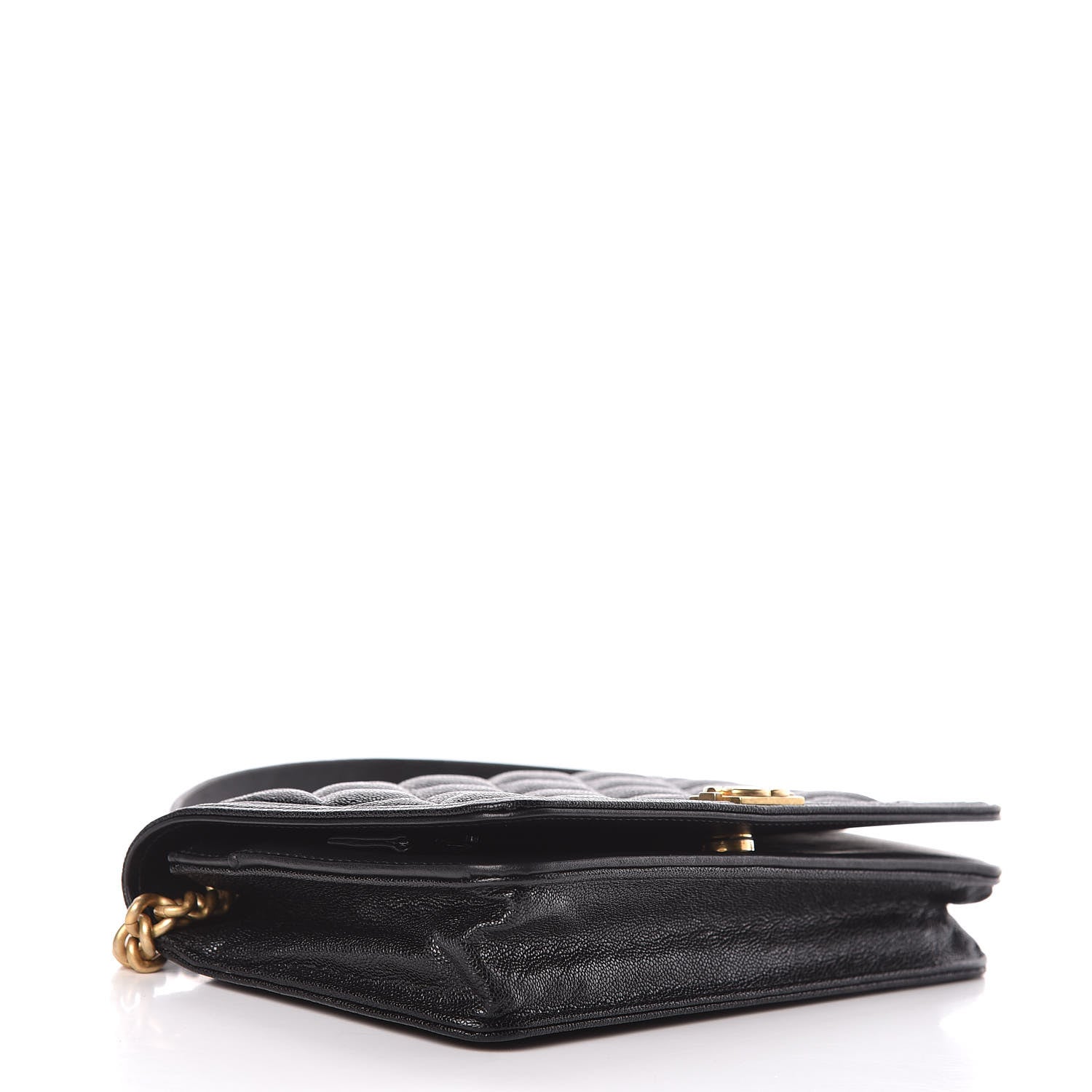 Chanel Caviar Quilted Boy Wallet On Chain WOC Black 4 of 15