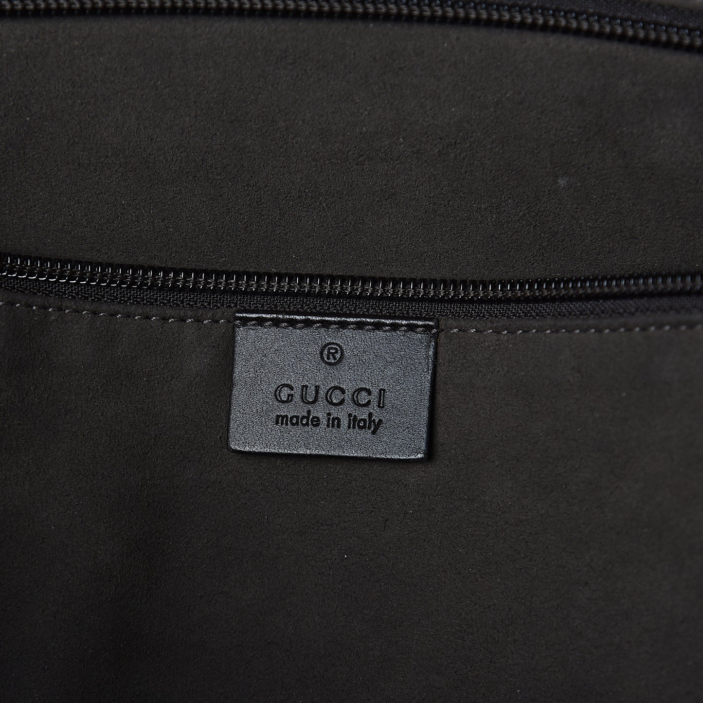 GG Supreme Monogram Medium Zippered Tote Dark Brown
