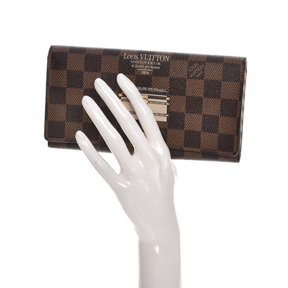 Louis Vuitton Damier Ebene Trunks and Locks Sarah Wallet 2 of 9