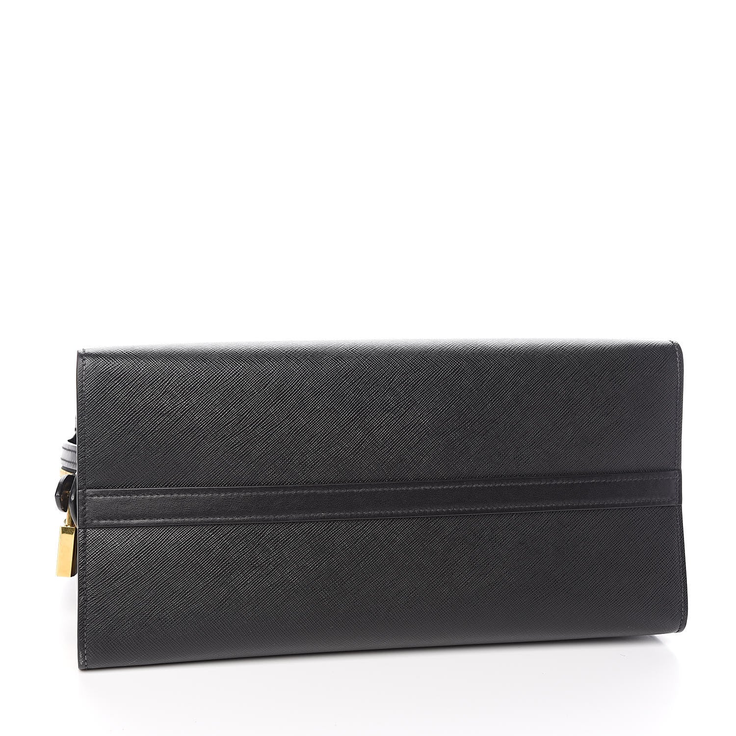 Prada Saffiano City Calfskin Esplanade Tote Black 4 of 10