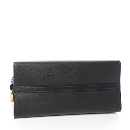 Prada Saffiano City Calfskin Esplanade Tote Black 4 of 10