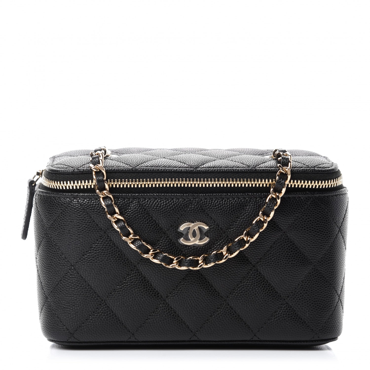Chanel Caviar Quilted Small Vanity Case With Chain Black 1 of 11