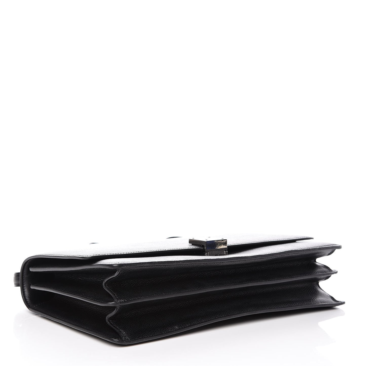 Baby Grained Calfskin Medium Case Flap Black