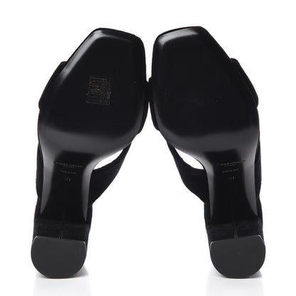 Saint Laurent Velvet LouLou 95 Mules 41 Black 5 of 8