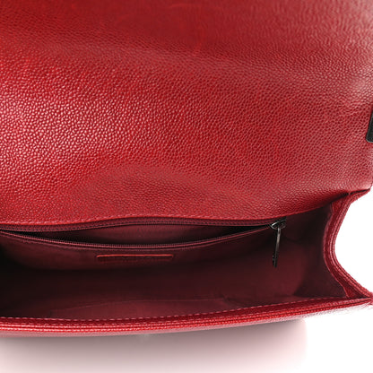 Chanel Caviar Quilted New Medium Boy Flap Dark Red 5 of 9