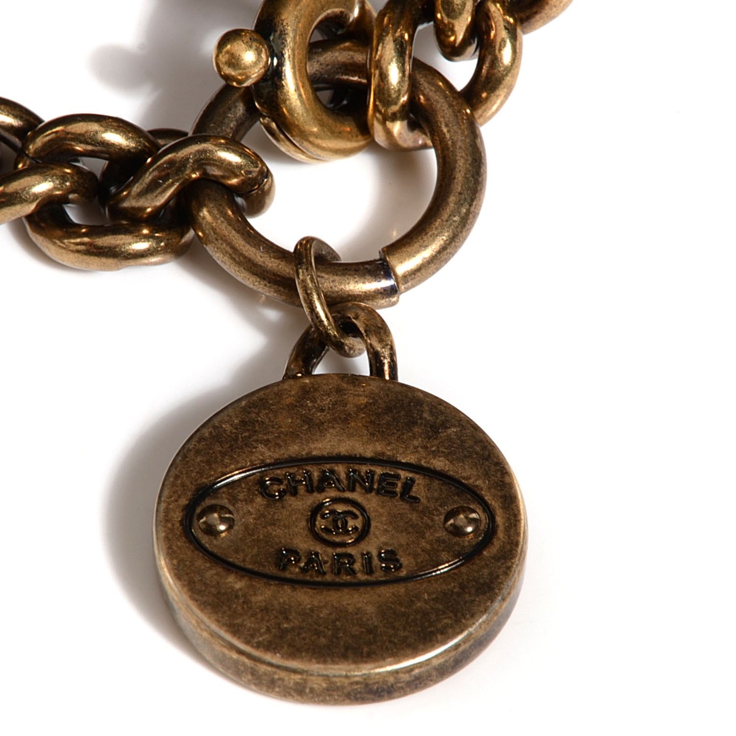 Calfskin Quilted Medium CC Crown Flap Black