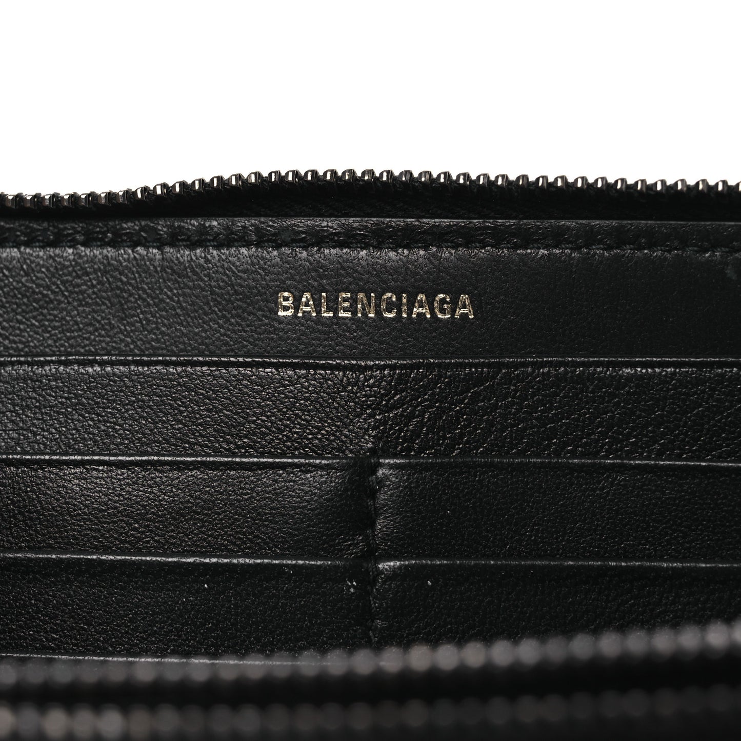 Calfskin New York Skyline Logo Ville Wallet Black