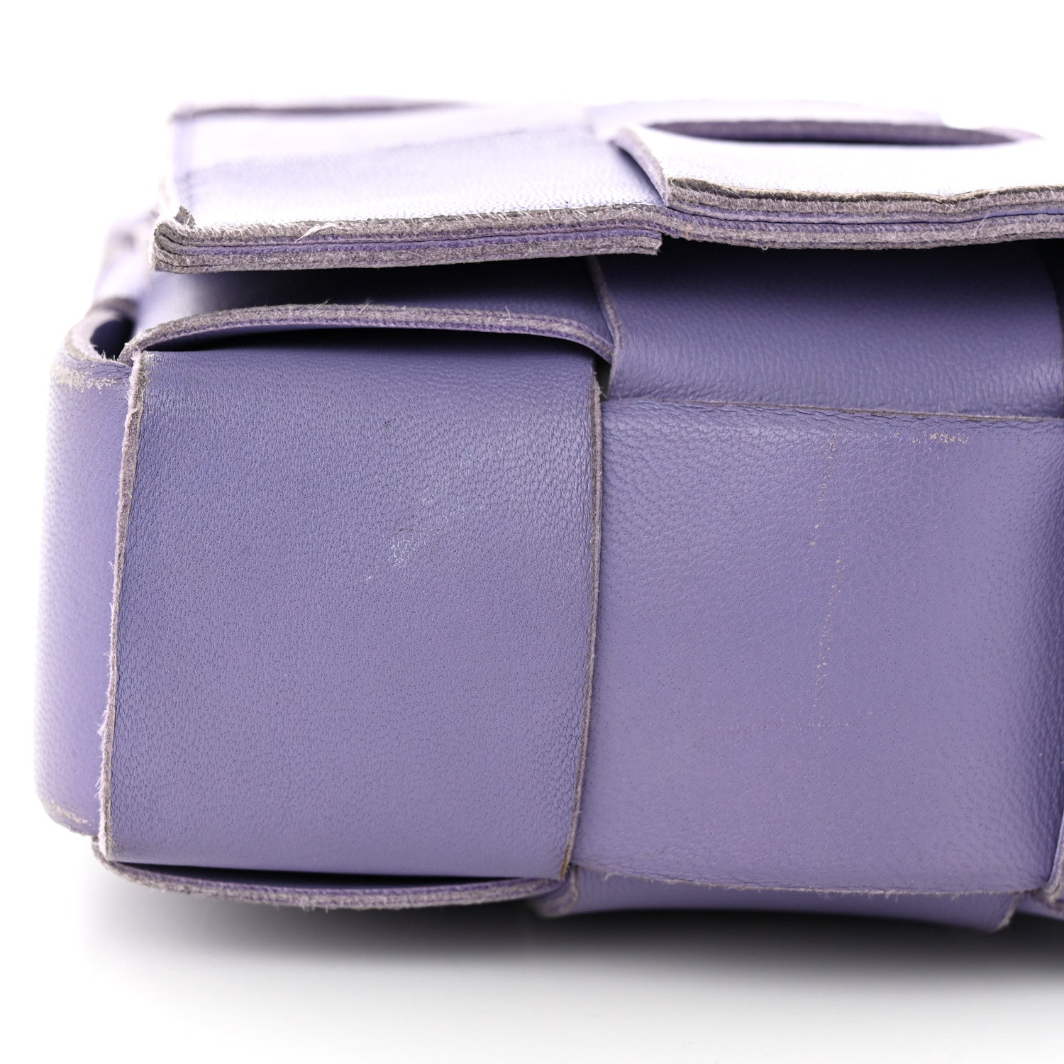 Bottega Veneta Lambskin Intreccio Cassette Crossbody Bag Wisteria 11 of 13