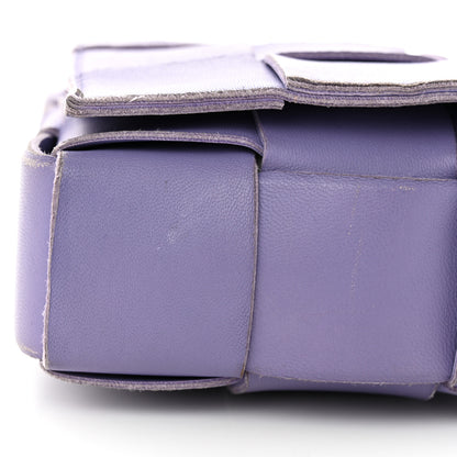 Bottega Veneta Lambskin Intreccio Cassette Crossbody Bag Wisteria 11 of 13