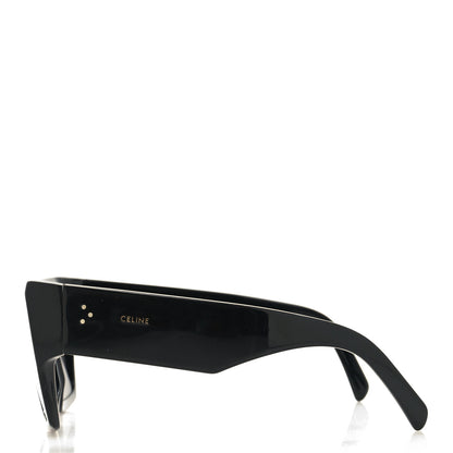 Celine Acetate Flat Top Rectangular Sunglasses CL400921 Black 3 of 10