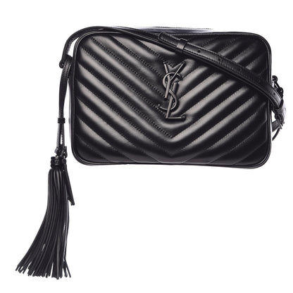 Saint Laurent Calfskin Matelasse Monogram Lou Camera Bag Black 1 of 7