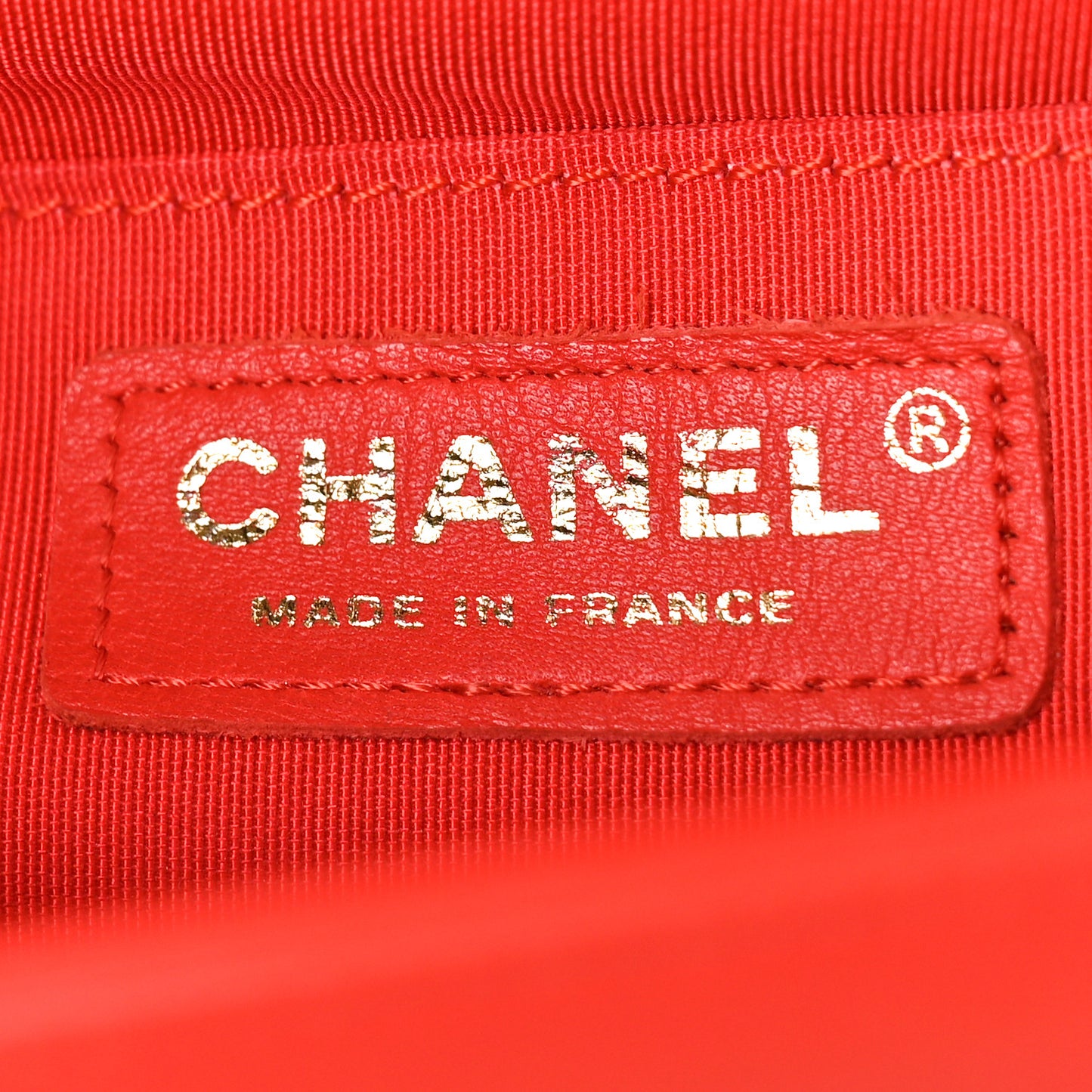 Calfskin Chevron Quilted Medium Boy Flap Red