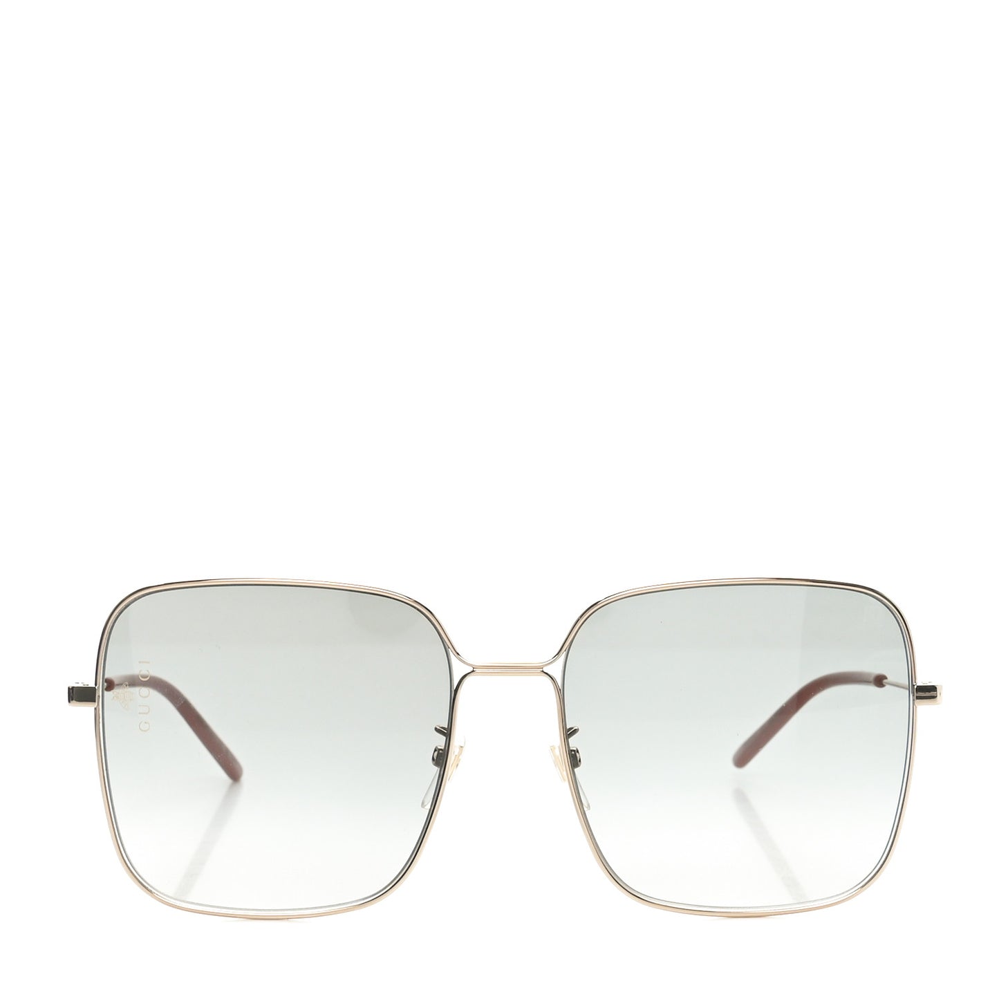 Metal Square Frame Sunglasses GG0443S Gold Pink