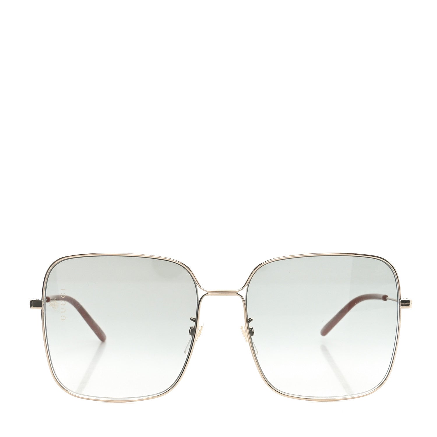 Gucci Metal Square Frame Sunglasses GG0443S Gold Pink 2 of 8