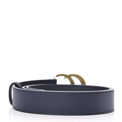 Gucci Moon Calfskin Double G 30mm Belt 85 34 Blue 2 of 4