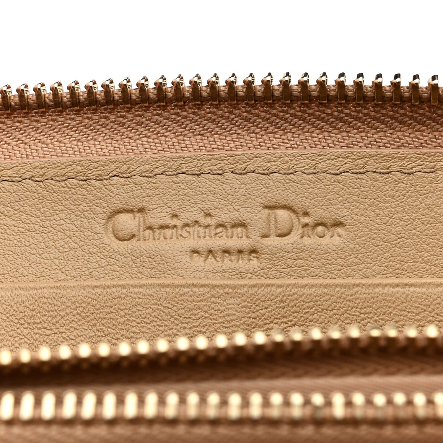 Christian Dior Patent Cannage Lady Dior Continental Zip Wallet Beige 6 of 8
