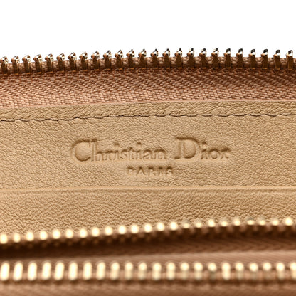 Christian Dior Patent Cannage Lady Dior Continental Zip Wallet Beige 6 of 8