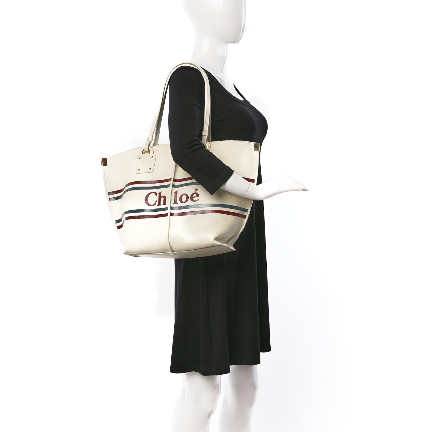 Smooth Calfskin Medium Vick Tote Off White