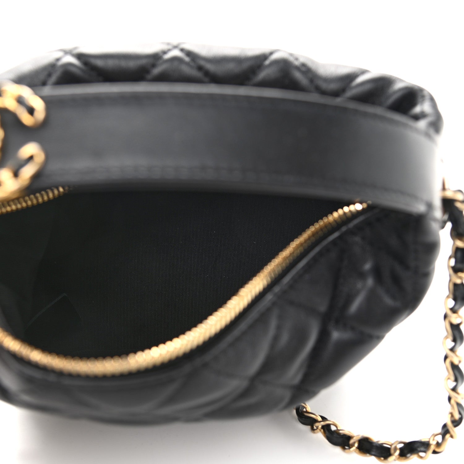Chanel Lambskin Quilted Small Perfect Meeting Hobo Black 5 of 10